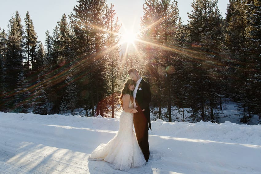 winter wedding in Lake Louise