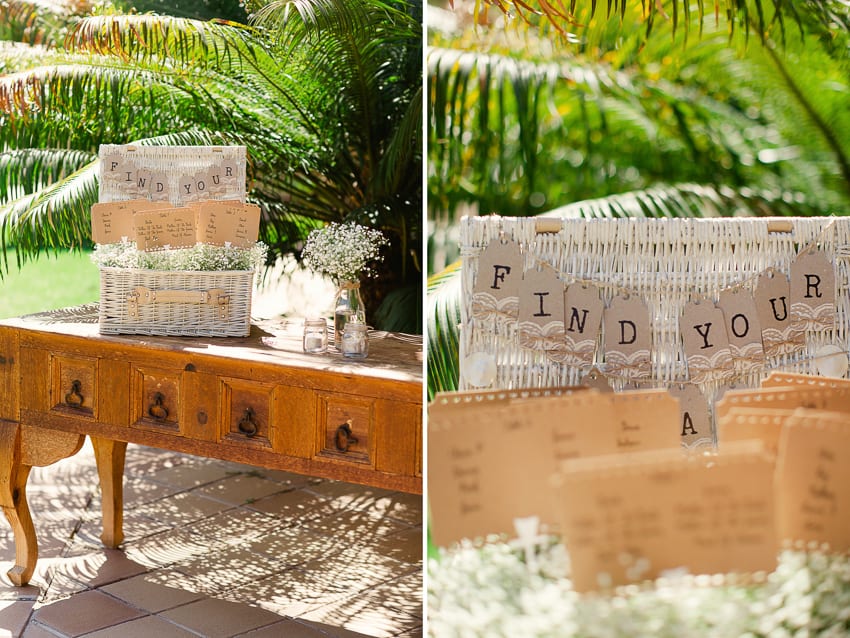rustic country style seating plan