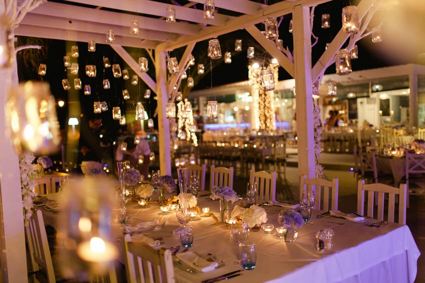 Fairy light wedding reception, Casa de Lago