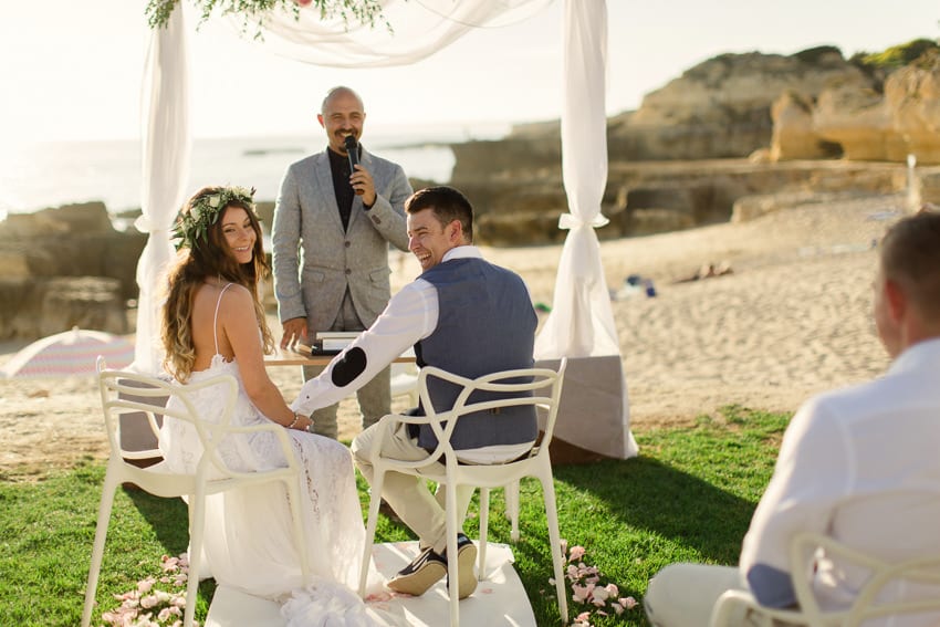 boho beach wedding in Algarve