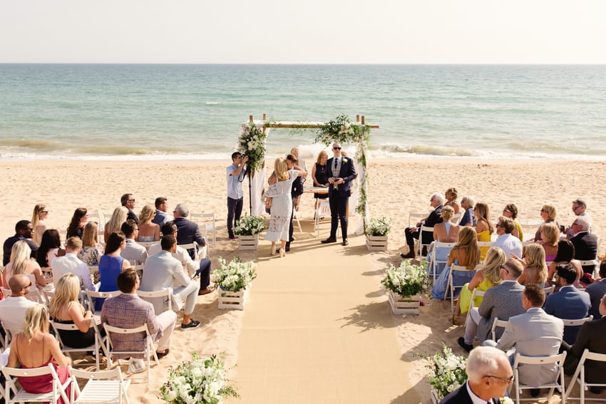 Algarve beach wedding ceremony