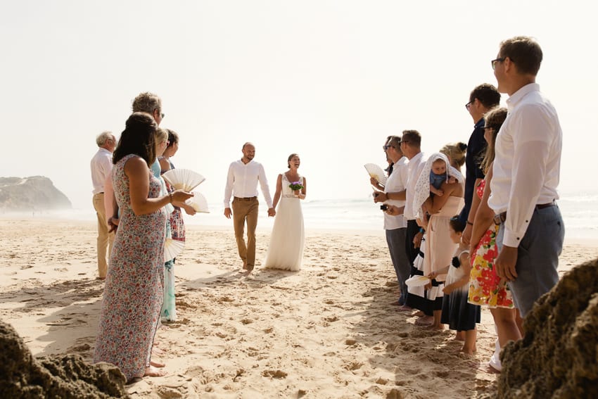 Intimate beach wedding Europe
