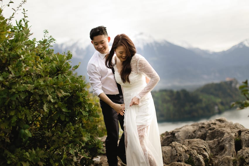 wedding photographer lake Bled