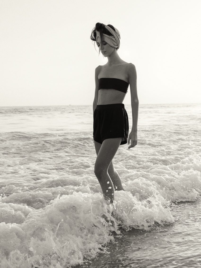 ocean waves beach fashion editorial