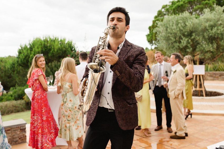 wedding saxophone player Algarve