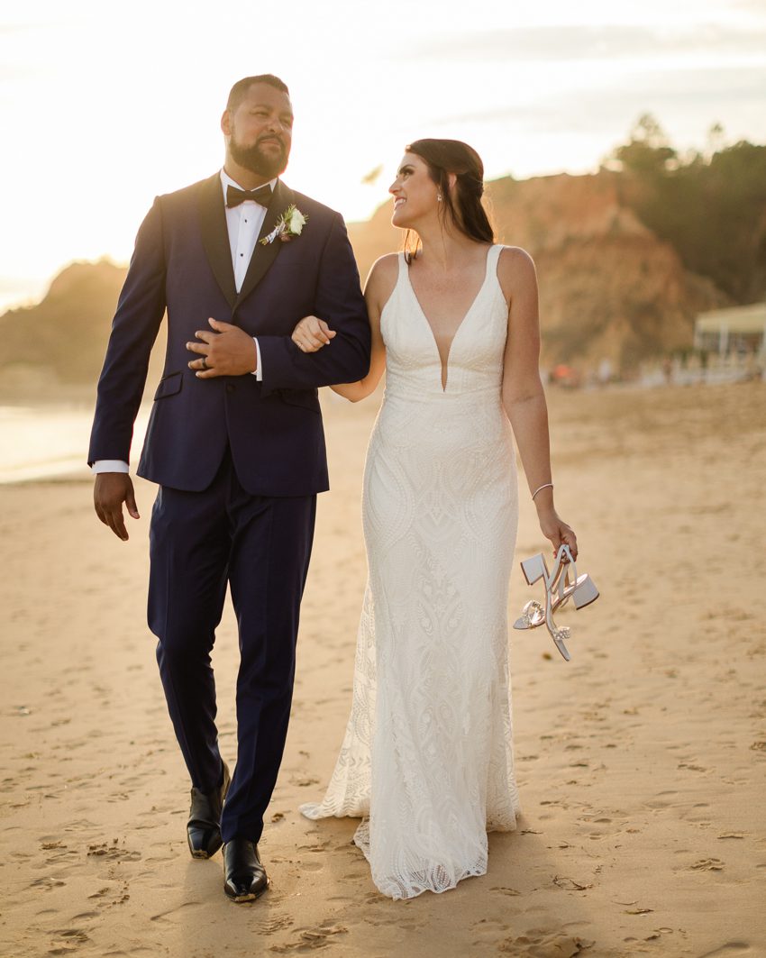 wedding portrait on beach