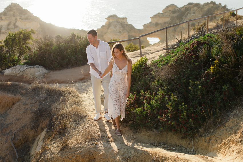 Algarve clifftop couple shoot