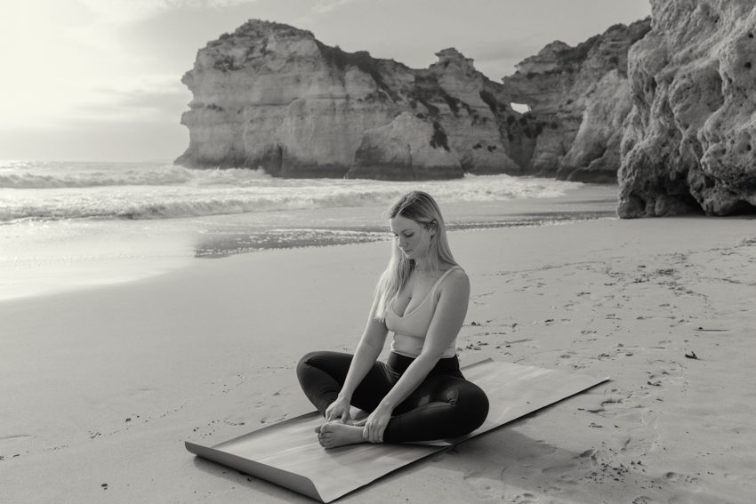 personal branding yoga at the beach