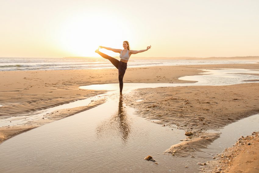 Algarve beach yoga