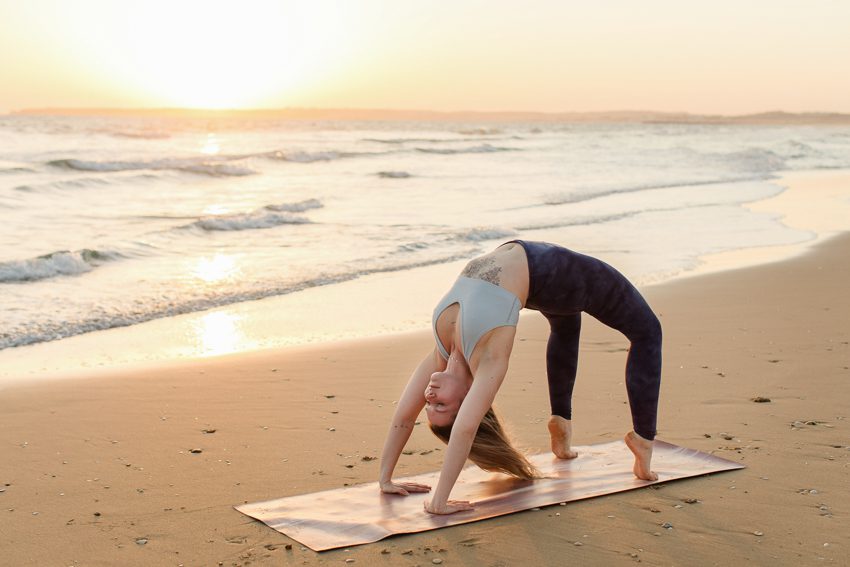 beach yoga Algarve Portugal