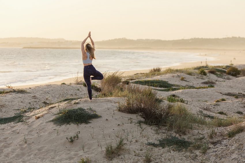 Algarve beach yoga photoshoot