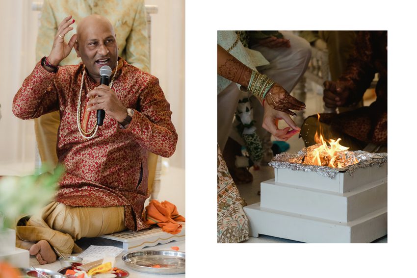 Indian wedding ceremony Algarve Portugal, AGNI PUJA : THE SACRED FIRE