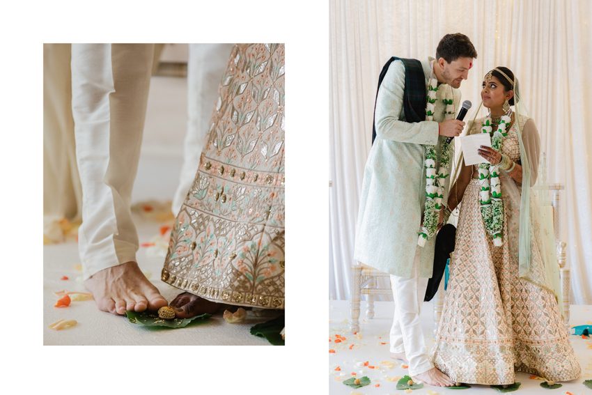Indian wedding ceremony Algarve Portugal, SAPTAPADI : THE SEVEN STEPS