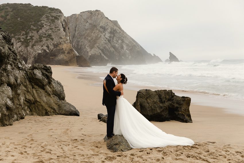 Adraga beach Sintra elopement Portugal, Portugal wedding photography