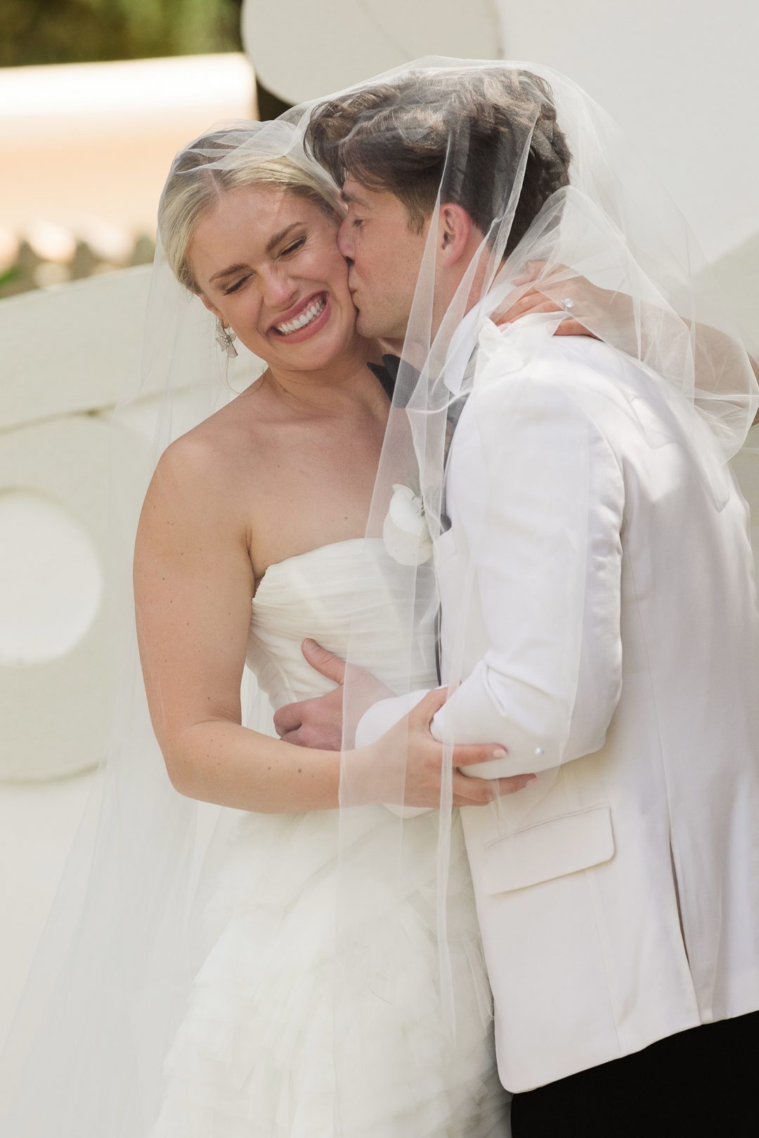 bride and groom, first look, 1st look, vila vita Parc wedding, Algarve wedding