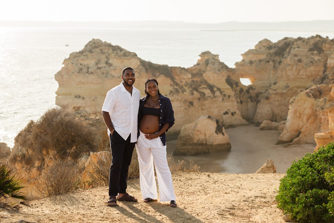 Portugal photographer, lifestyle portraits, beach portraits, babymoon session