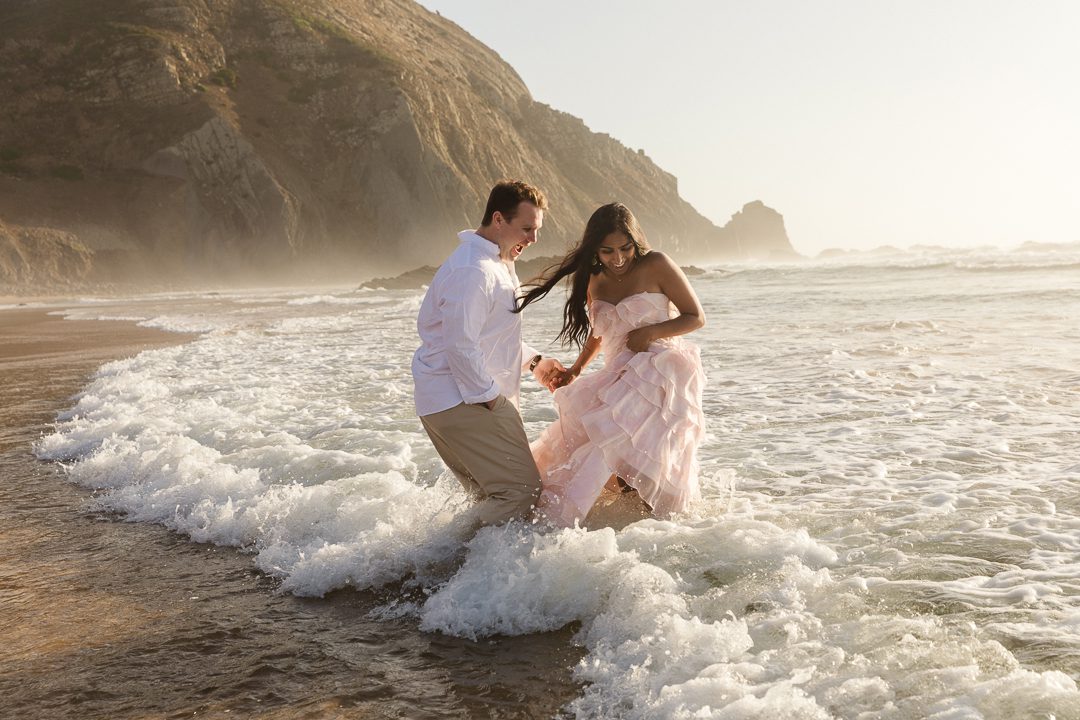 destination engagement session in Portugal, beach couples shoot Portugal, Algarve beach lifestyle shoot