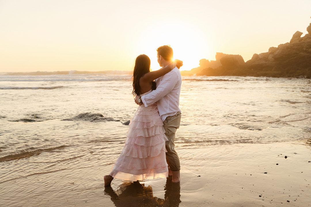 destination engagement session in Portugal, beach couples shoot Portugal, Algarve beach lifestyle shoot