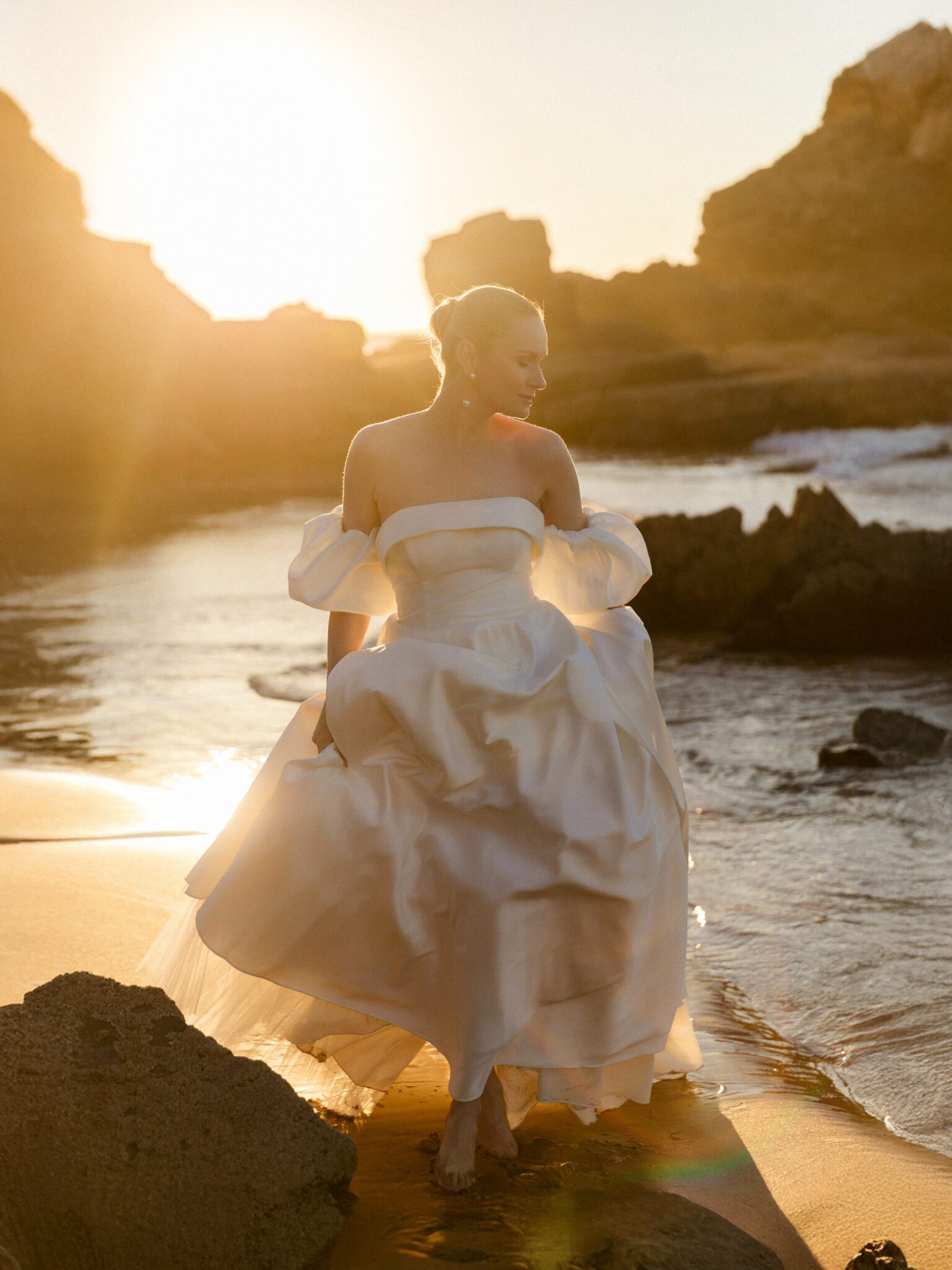 Editorial bridal portrait on the west coast of Portugal
