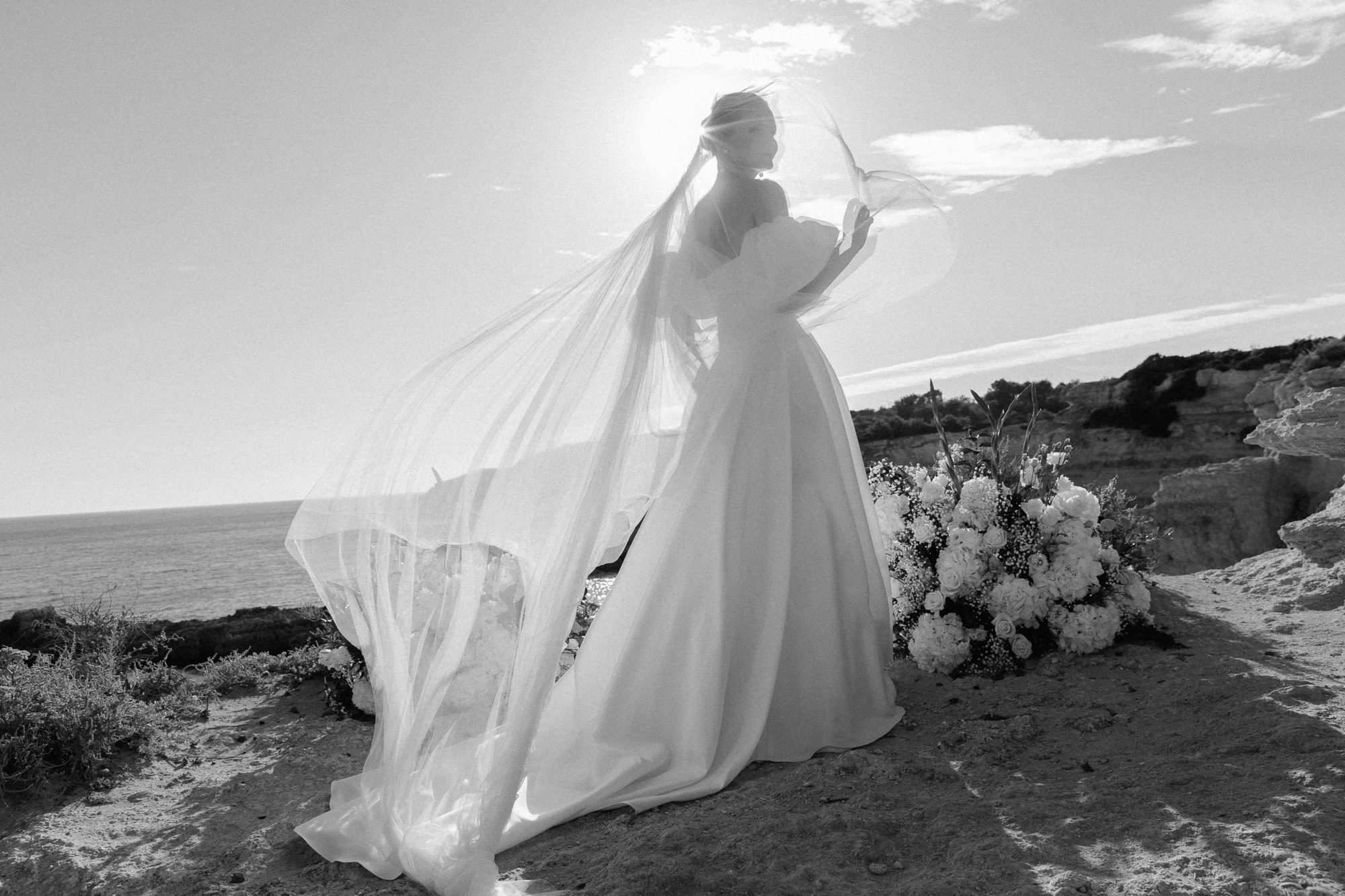 Romantic destination elopement in Algarve Portugal
