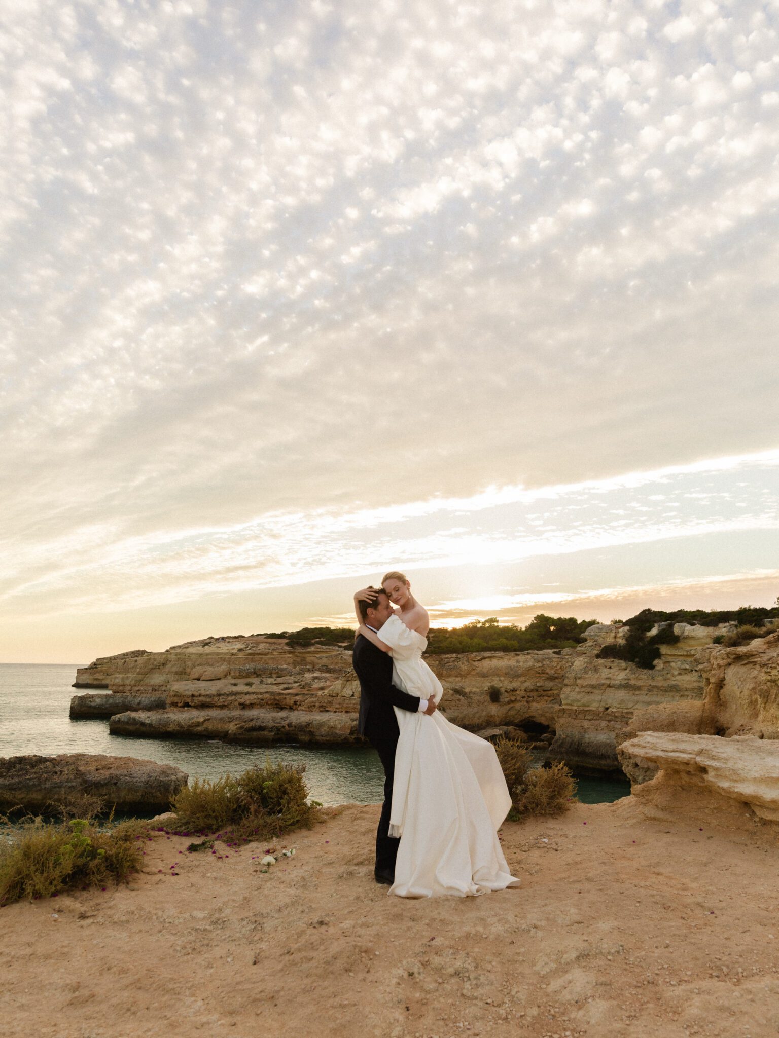 Romantic destination elopement in Algarve Portugal
